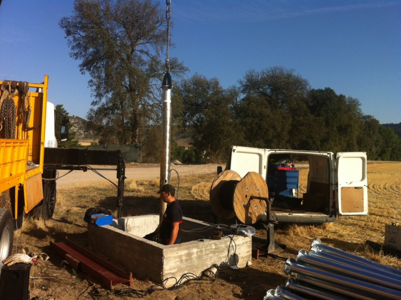 Instalaci�n de sondeo en Bodega Ribera del Duero